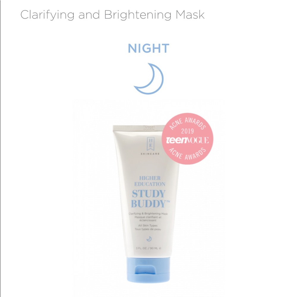Higher education skincare Study Buddy face mask